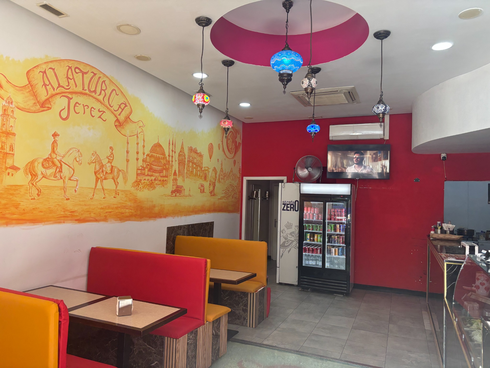 Interior of Doner Kebap a la Turca in Jerez